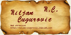 Miljan Čugurović vizit kartica